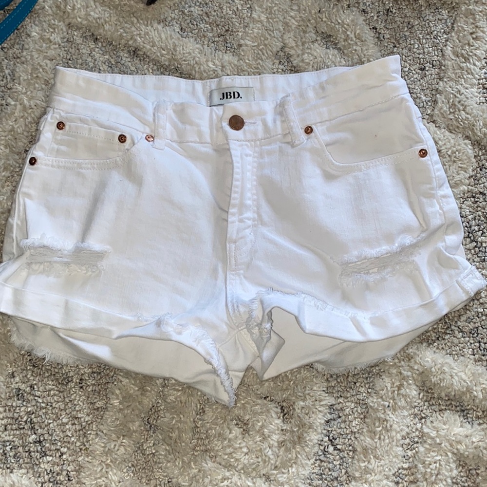JBD White Jean Shorts